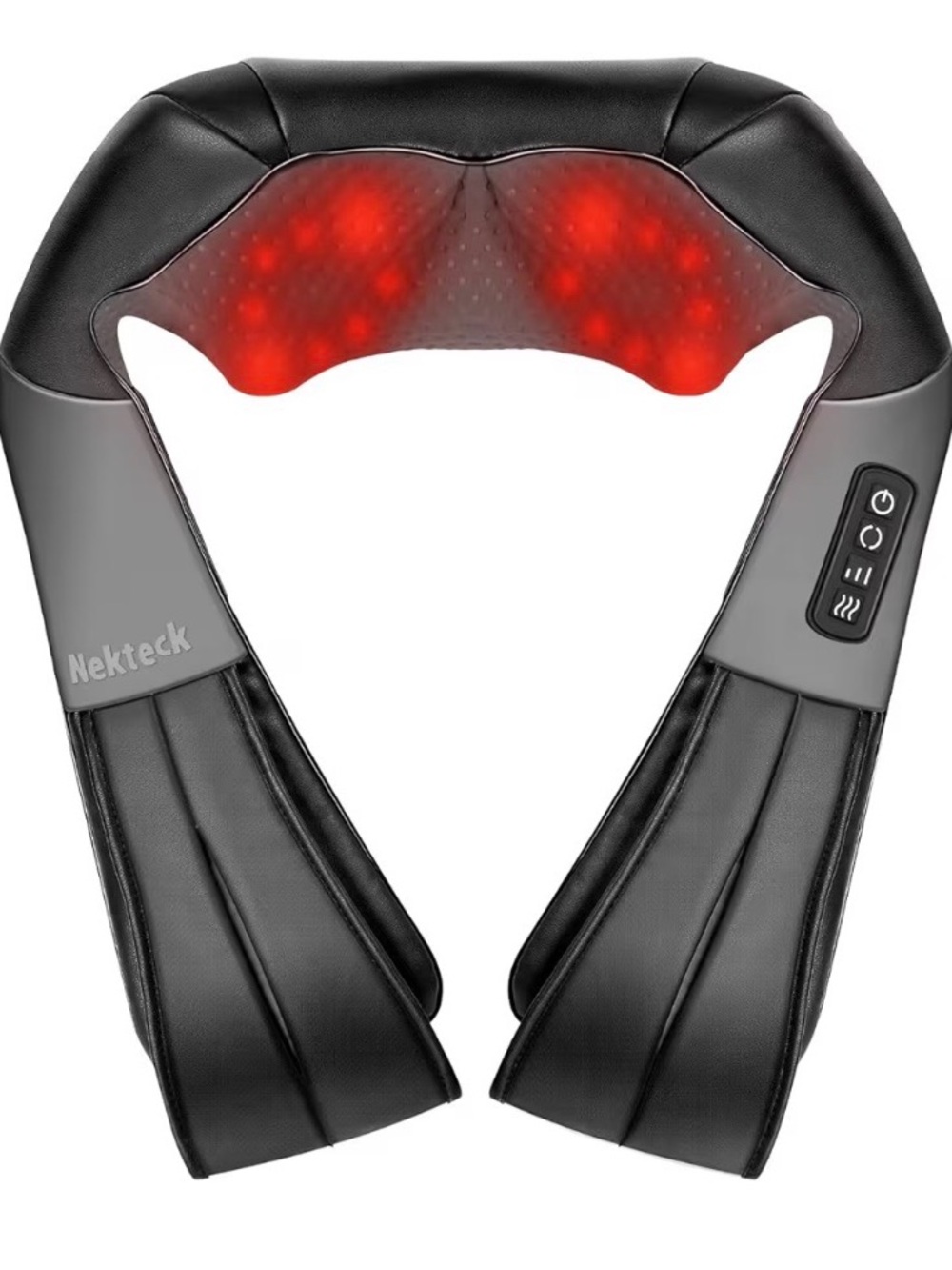 Nekteck Shiatsu Neck & Shoulder Massager - Black with Heat